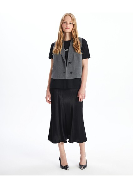 Yeni Sezon Kadın Standart Fit Düz Etek