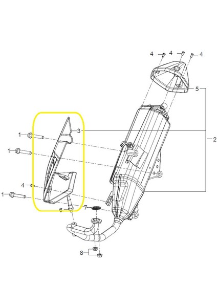 ADV125 Egzoz Üstü Plastik fiyatları