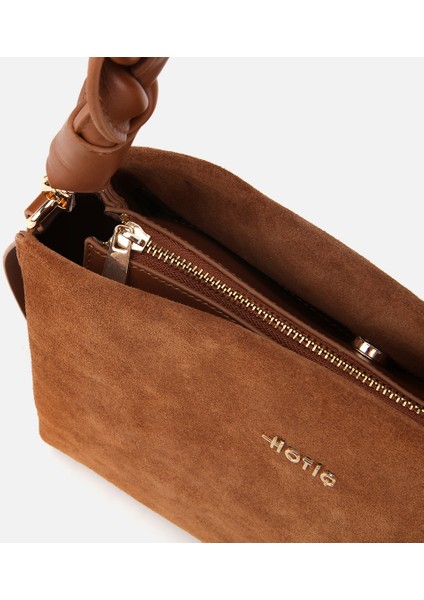 03CAH316250A340 KADIN Süet Deri Taba Örgü Askı Detaylı Omuz Çantası indirimleri