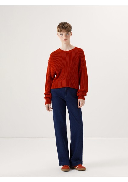 Yeni Sezon Bisiklet Yaka Crop Kadın Triko Kazak fiyatları