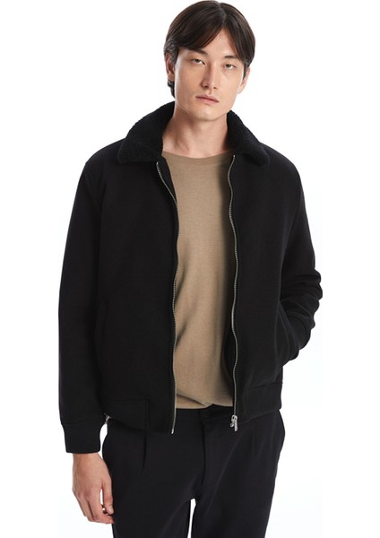 Yeni Sezon Standart Kalıp Gömlek Yaka Erkek Kaşe Mont