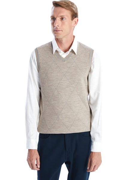 Yeni Sezon Standart Kalıp V Yaka Erkek Triko Süveter modelleri