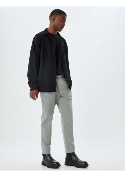 Beli Bağcıklı Pantolon Cep Detaylı Viskon Karışımlı fiyatları