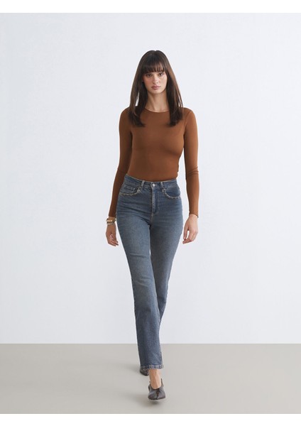 Yeni Sezon Mom Fit Kadın Jean Pantolon