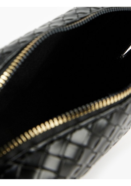 Fermuarlı Örgü Desenli Makyaj Çantası fırsatları