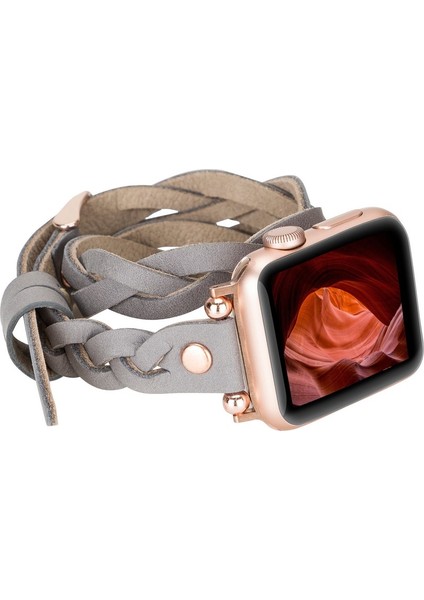 Apple Watch Uyumlu Deri Kordon Peggy 38-40-41MM Dtrtrst9