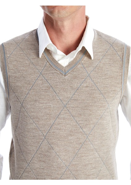 Yeni Sezon Standart Kalıp V Yaka Erkek Triko Süveter indirimleri