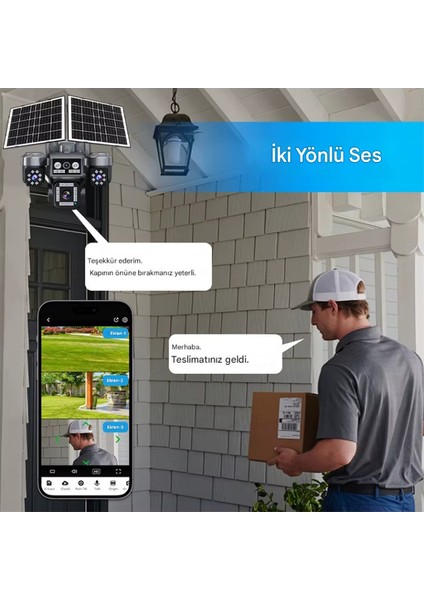 Z7PRO Dual Solar Güvenlik Kamerası AOV 4G Sim Kartlı PTZ Hareketli Gece Görüşlü Güneş Panelli Kamera fırsatları