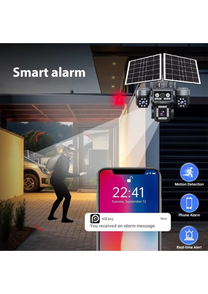 Z7PRO Dual Solar Güvenlik Kamerası AOV 4G Sim Kartlı PTZ Hareketli Gece Görüşlü Güneş Panelli Kamera indirimleri