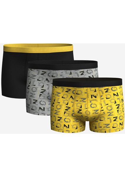 Yeni Sezon Standart Kalıp Pamuklu Esnek Erkek Boxer 3'lü