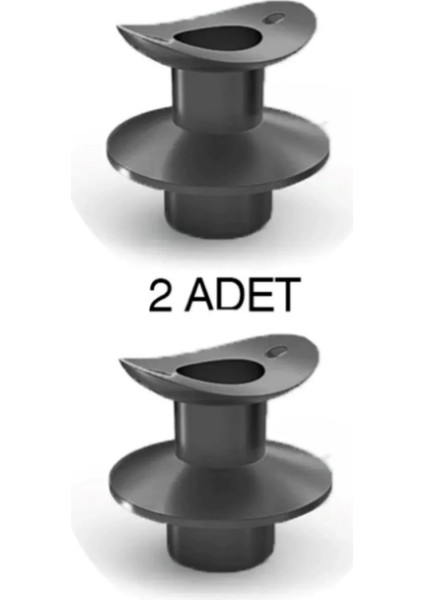 40 Lık Alüminyum Korkuluk Başlık Oval Sabit Mafsal Antrasit 2 Adet