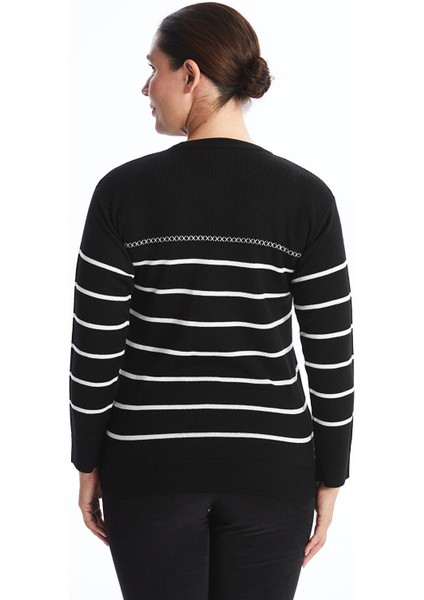 Yeni Sezon Bisiklet Yaka Çizgili Kadın Triko Kazak fırsatları