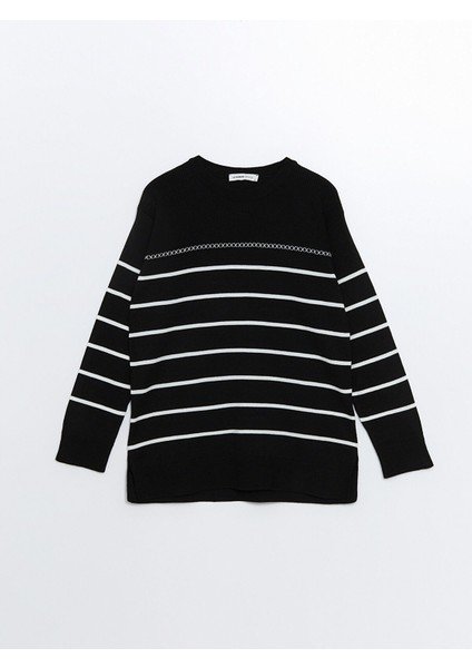 Yeni Sezon Bisiklet Yaka Çizgili Kadın Triko Kazak indirimleri