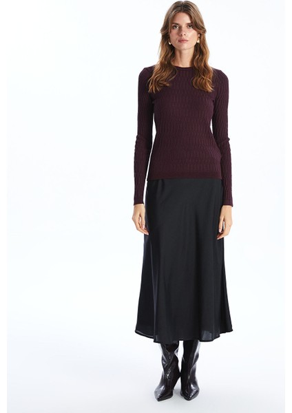 Yeni Sezon Bisiklet Yaka Dokulu Kadın Triko Kazak fiyatları