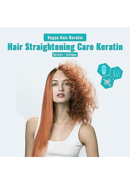 Vıejo Vegan Hair Keratin - Acacia Collagen - Hair Straightening Care Keratin, Protects Hair From External Factors, Nourishing, Repairing, Vitality And Shine