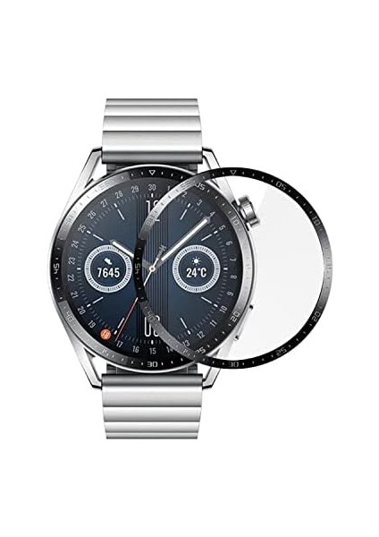 Gt3 46MM Tam Kaplayan Temperli Cam Full Ekran Koruyucu Siyah fiyatları