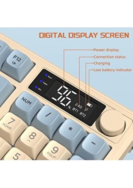 Freewolf M96 2.4g Bt5.0 Çift Bağlantılı Membran Oyun Klavyesi RGB Özellikli fiyatları