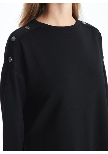 Yeni Sezon Bisiklet Yaka Oversize Kadın Sweatshirt modelleri