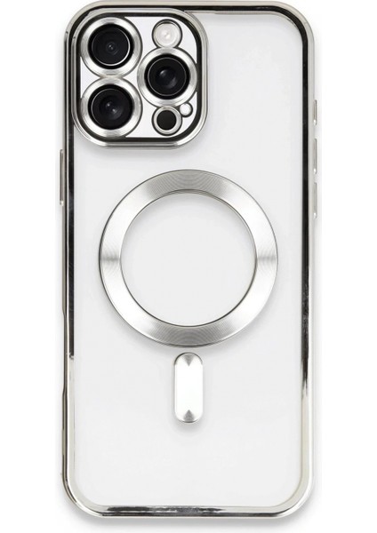 Ieg iPhone 16 Pro Kılıf Kross Magneticsafe Kapak - Gümüş