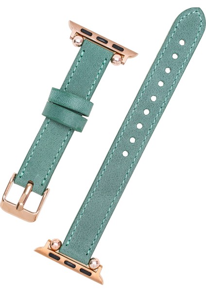 Apple Watch Uyumlu Deri Kordon 42-44-45MM Ferro CZ12 modelleri