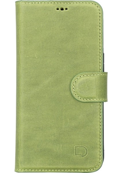 Apple iPhone 13 Uyumlu Deri Cüzdanlı Kılıf Antik Yeşil fiyatları