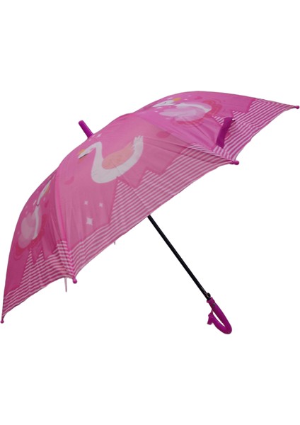 Eğlenceli Desenli Çocuk Şemsiyesi Düdüklü