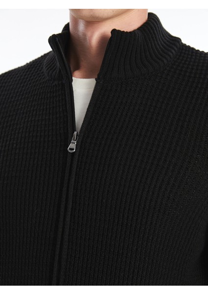 Yeni Sezon Standart Kalıp Dik Yaka Erkek Triko Hırka modelleri