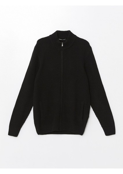 Yeni Sezon Standart Kalıp Dik Yaka Erkek Triko Hırka indirimleri