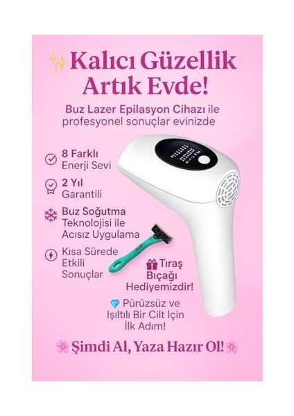 Acısız Ipl Buz Lazer Epilasyon Cihazı 999.999 Flaş Atım Tüm Vücut - Yüz fiyatları