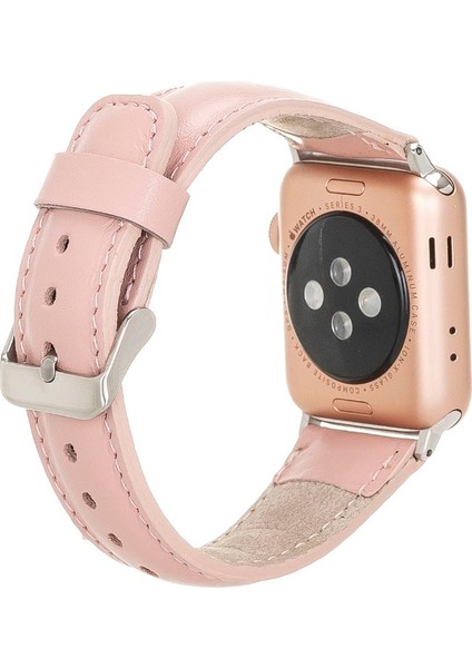 Apple Watch Uyumlu Deri Kordon 42-44-45MM Nu2 Pembe fiyatları