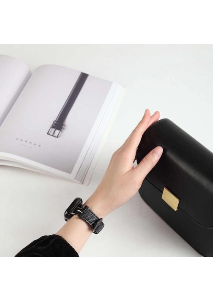 Ile Uyumlu 42MM Krd-53 Deri Kordon Siyah fiyatları