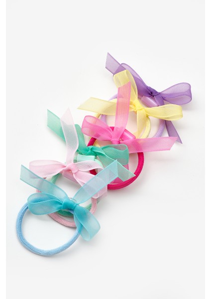 Çok Renkli Fiyonk Detaylı 6'lı Lastik Toka Set fiyatları