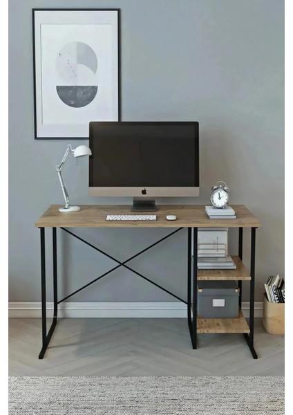 Çalışma Masası Metal Bilgisayar Laptop Masası 2 Raflı Ders Çalışma Ofis Masası fiyatları