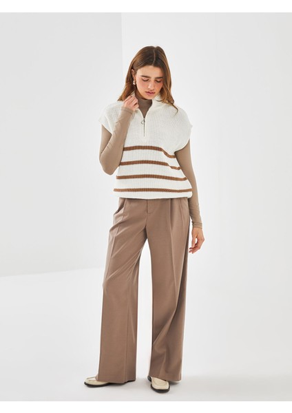 Yeni Sezon Bisiklet Yaka Çizgili Oversize Kadın Triko Süveter fiyatları