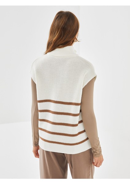 Yeni Sezon Bisiklet Yaka Çizgili Oversize Kadın Triko Süveter fırsatları