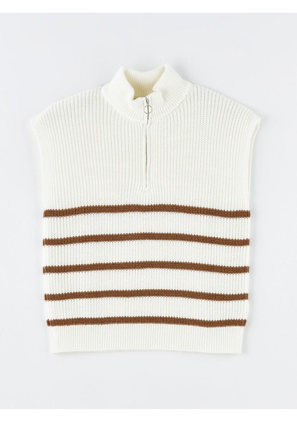 Yeni Sezon Bisiklet Yaka Çizgili Oversize Kadın Triko Süveter indirimleri