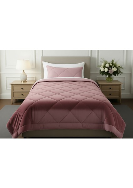 Wellsoft Tek Kişilik Yorgan Gül Kurusu (155X215)