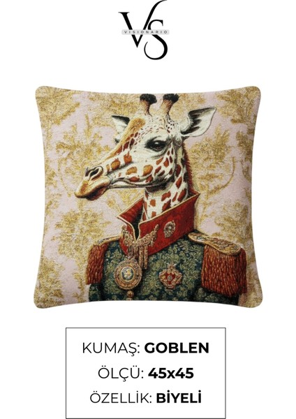 Jakarlı Dokuma Goblen Kırlent Kılıfı – 45X45 cm Biyeli ve Çift Taraflı Dekoratif Yastık modelleri