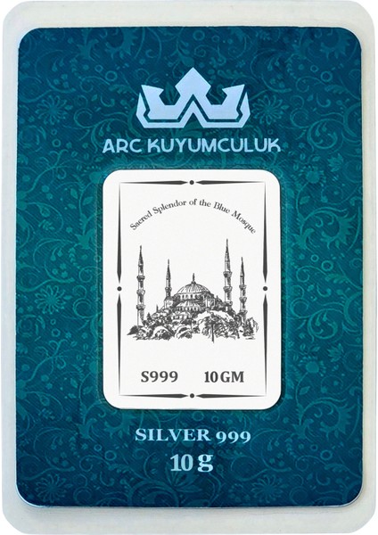 Sultan Ahmet Camisi Temalı 999 Ayar Gümüş ile Üretilmiş Hediyeye Özel 10 Gram Gümüş KÜLÇESI-788