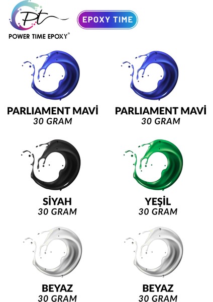 6'lı Opak & Transparan Sıvı Pigment Boya Seti / Epoksi Için Deniz Seti / 6 Adet Epoksi Pigment Boya fiyatları