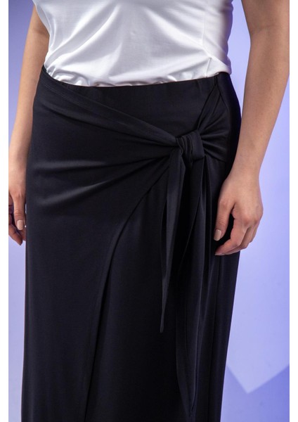 Kadın 3330332 Yan Bağlamalı Siyah Etek fiyatları