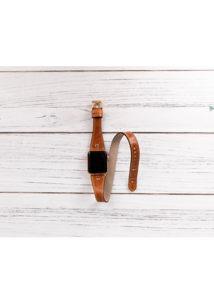 Apple Watch Uyumlu Deri Kordon 42-44-45MM Slim Dt Gt V18 modelleri