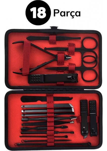 18 Parça Çanta Tipi Manikür Pedikür Tırnak Bakım Seti indirimleri