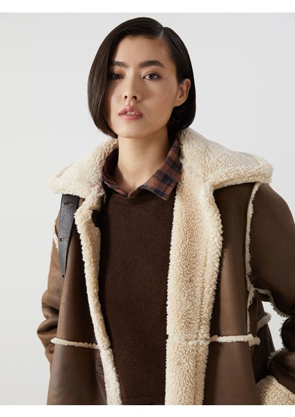 Yeni Sezon Ceket Yaka Çift Taraflı Kadın Kaban fiyatları