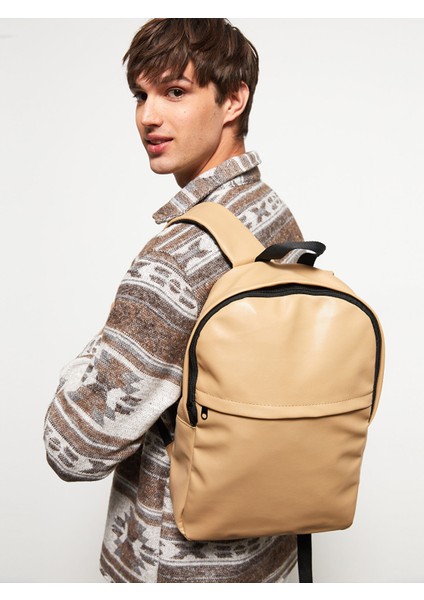 Yeni Sezon Deri Görünümlü Erkek Sırt Çantası