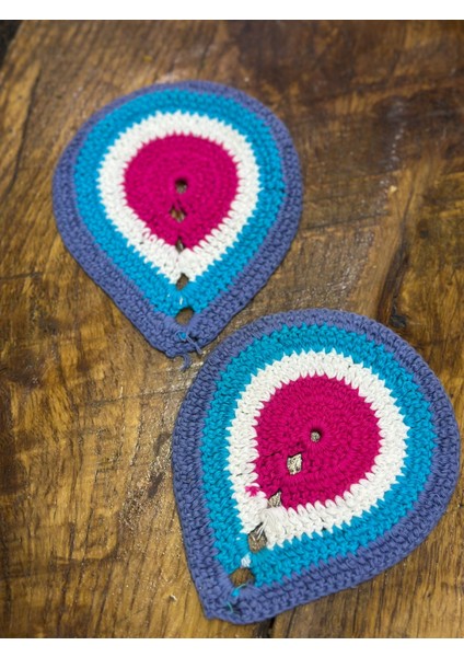 2 Li Örme Göz Arma Dikiş Aplike 14X11 cm modelleri