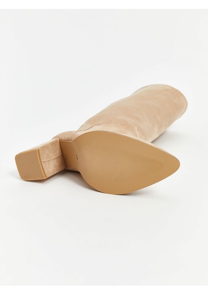 Yeni Sezon Deri Görünümlü Kadın Diz Üstü Çizme fırsatları