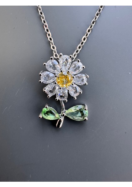 Papatya Kolye Bileklik Seti Çelik modelleri