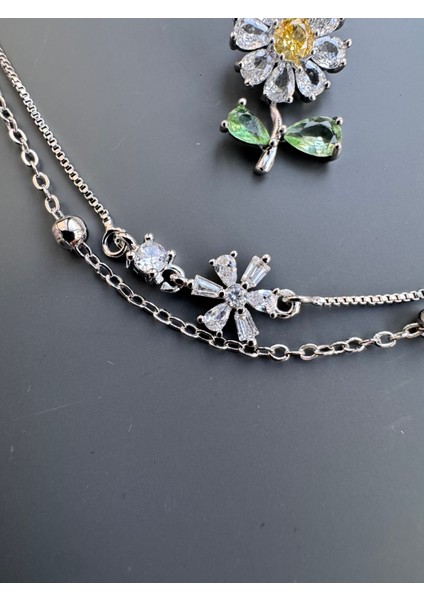 Papatya Kolye Bileklik Seti Çelik fırsatları