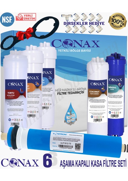 Kapalı Kasa 6'lı Filtre Seti Vontron Membranlı Tüm Kapalı Kasa Cihazlar ile Uyumlu